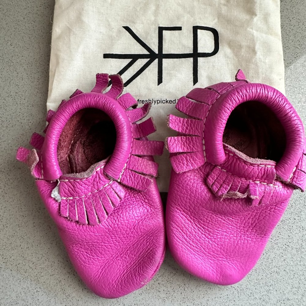Freshly Picked Pink Moccasins (size 4)